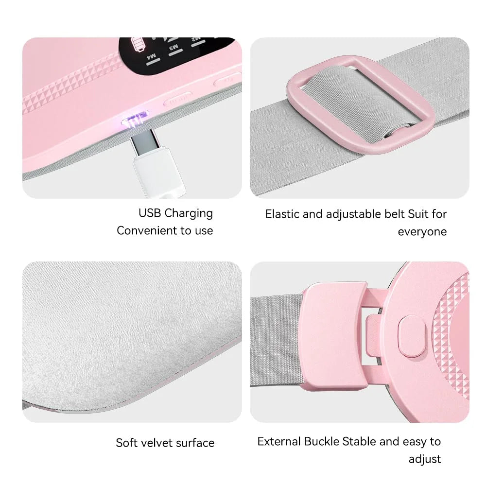 DISEN Portable Heating Pad for Period Cramps,1800Mah Cordless Period Heating Pad,3 Massage Modes Menstrual Heating Pad,Electric Rapid Fast Heating Period Cramp Heating Pad, Gifts for Women,7"1Pc